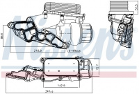 Chladič motorového oleje NISSENS 90933