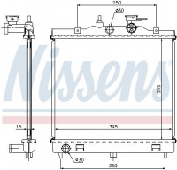Chladič motoru NISSENS 66654 Chladič motoru NISSENS 66654