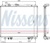 Chladič motoru NISSENS 62853 Chladič motoru NISSENS 62853
