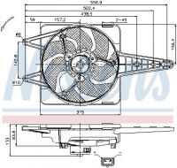 Ventilátor chladiče NISSENS 85341 Ventilátor chladiče NISSENS 85341