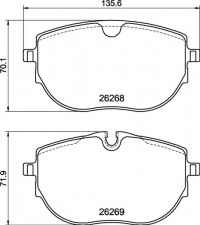 Sada brzdových destiček BREMBO P85187 Sada brzdových destiček BREMBO P85187