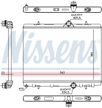 Chladič motoru NISSENS 636043 Chladič motoru NISSENS 636043