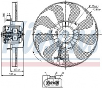Ventilátor chladiče NISSENS 85684