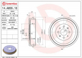 Brzdový buben BREMBO 14.A855.10