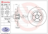 Brzdový kotouč BREMBO 08.C742.17