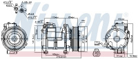 Kompresor klimatizace NISSENS 89084 Kompresor klimatizace NISSENS 89084