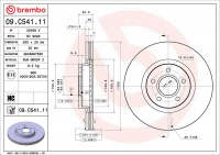 Brzdový kotouč BREMBO  09.C541.11