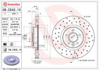 Brzdový kotouč BREMBO 09.C542.1X