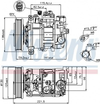 Kompresor klimatizace NISSENS 89236 Kompresor klimatizace NISSENS 89236