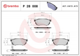 Sada brzdových destiček BREMBO P28008 - HONDA