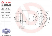 Brzdový kotouč BREMBO 08.6899.10 - NISSAN