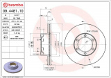 Brzdový kotouč BREMBO 09.4481.10 - RENAULT