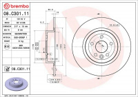 Brzdový kotouč BREMBO 08.C301.11