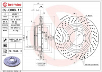 Brzdový kotouč BREMBO 09.C088.11 - PORSCHE Brzdový kotouč BREMBO 09.C088.11 - PORSCHE