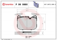 Sada brzdových destiček BREMBO P06088X - BMW