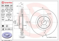 Brzdový kotouč BREMBO 09.9586.20 Brzdový kotouč BREMBO 09.9586.20