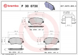 Sada brzdových destiček BREMBO P30073X - HYUNDAI, KIA