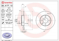 Brzdový kotouč BREMBO 08.4177.10 - AUDI, SEAT, VW