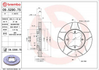 Brzdový kotouč BREMBO MAX 09.5290.75 - HONDA