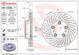 Brzdový kotouč BREMBO 09.C092.11 - PORSCHE
