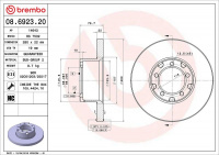 Brzdový kotouč BREMBO 08.6923.20 - MERCEDES-BENZ