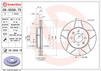 Brzdový kotouč BREMBO MAX 09.5509.75 - HONDA, ROVER