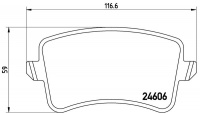 Sada brzdových destiček BREMBO P85100 - AUDI