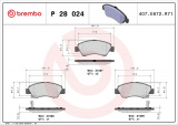Sada brzdových destiček BREMBO P28024 - HONDA