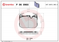 Sada brzdových destiček BREMBO P06096X - BMW