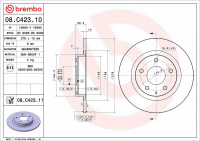 Brzdový kotouč BREMBO 08.C423.11