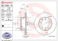 Brzdový kotouč BREMBO 09.5783.10 - PORSCHE Brzdový kotouč BREMBO 09.5783.10 - PORSCHE