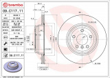 Brzdový kotouč BREMBO 09.C117.11 - BMW