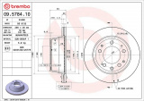 Brzdový kotouč BREMBO 09.5784.10 - PORSCHE