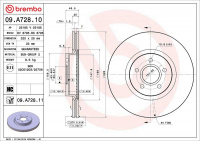 Brzdový kotouč BREMBO 09.A728.10