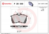 Sada brzdových destiček BREMBO P28030 - HONDA