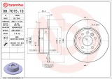 Brzdový kotouč BREMBO 08.7015.10 - OPEL