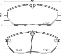 Sada brzdových destiček BREMBO P30090 - HYUNDAI Sada brzdových destiček BREMBO P30090 - HYUNDAI