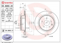 Brzdový kotouč BREMBO 09.8969.21