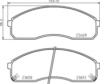 Sada brzdových destiček BREMBO P30091 - KIA Sada brzdových destiček BREMBO P30091 - KIA