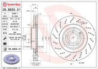 Brzdový kotouč BREMBO 09.B855.51 Brzdový kotouč BREMBO 09.B855.51