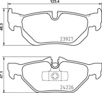 Sada brzdových destiček BREMBO P06105 - BMW Sada brzdových destiček BREMBO P06105 - BMW