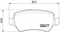 Sada brzdových destiček BREMBO P10013