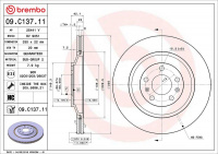 Brzdový kotouč BREMBO 09.C137.11 - AUDI, BENTLEY, VW