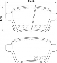 Sada brzdových destiček BREMBO P59086 - OPEL