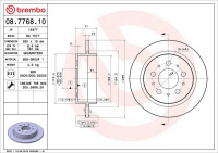 Brzdový kotouč BREMBO 08.7768.10 - VOLVO