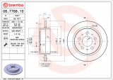 Brzdový kotouč BREMBO 08.7768.10 - VOLVO