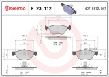 Sada brzdových destiček BREMBO P23112