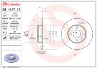 Brzdový kotouč BREMBO 08.4917.10 - ALFA ROMEO