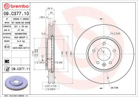 Brzdový kotouč BREMBO 09.C377.11 - OPEL, VAUXHALL