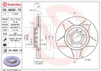 Brzdový kotouč BREMBO MAX 09.8690.75 - AUDI, SEAT, ŠKODA, VW Brzdový kotouč BREMBO MAX 09.8690.75 - AUDI, SEAT, ŠKODA, VW